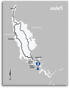 地图显示澳博体育app在帕劳港口的位置